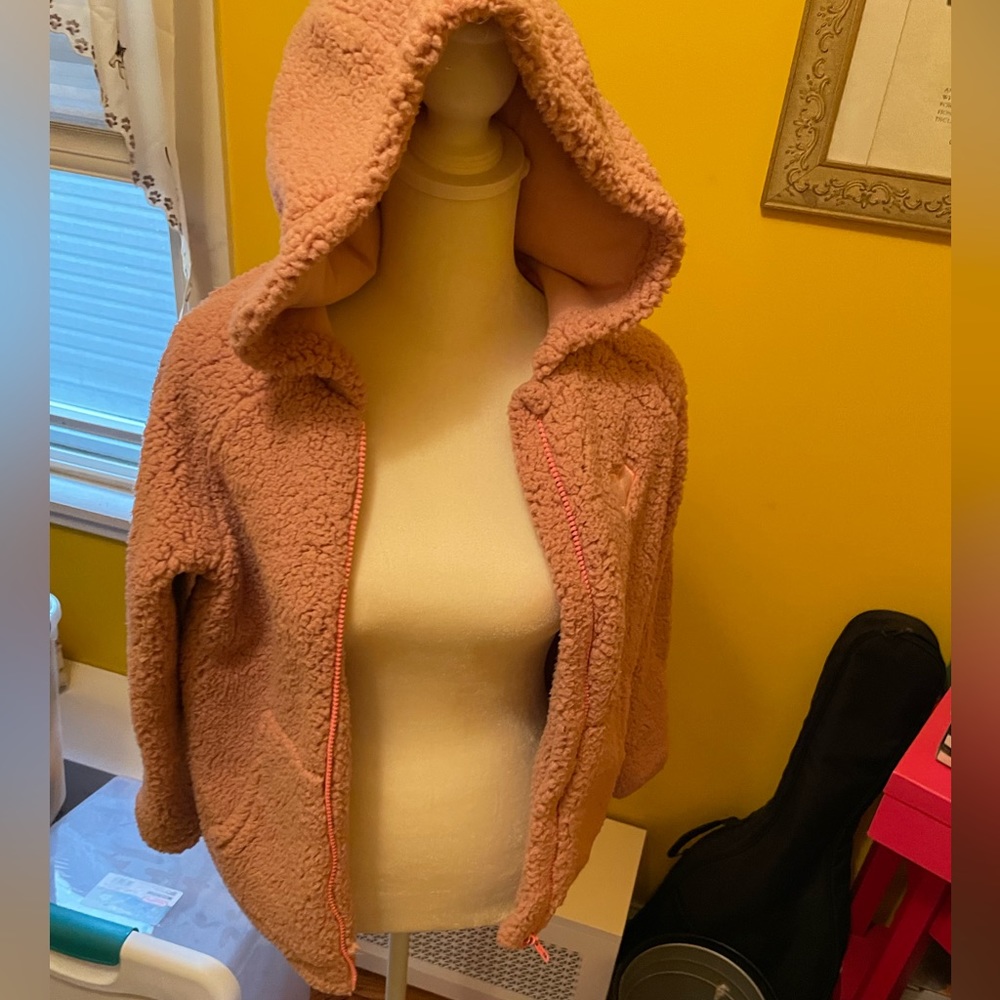 ZARA KIDS girls pink Sherpa jacket
